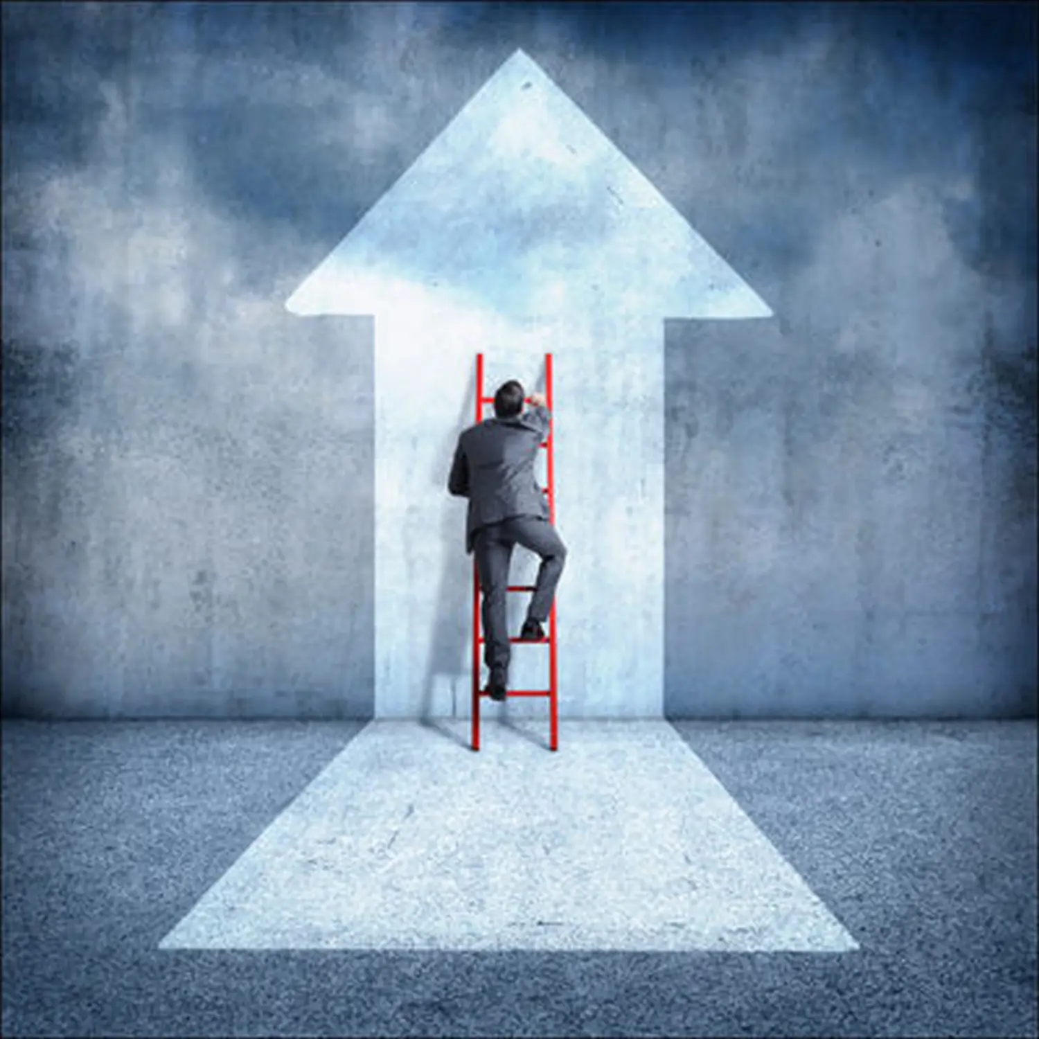 Michael Semmling - Psychologische Beratung und Begleitung bei Ängsten & Lebenskrisen nach der Bernhardt Methode - eine Person, die die Leiter nach oben klettert